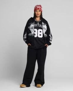 Loiter Hearts Zip Hoodie Black 12 Loiter Hearts Zip Hoodie Black -Culture Kings Shop 02053208 YB001 womens 0030