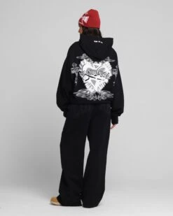 Loiter Hearts Zip Hoodie Black 13 Loiter Hearts Zip Hoodie Black -Culture Kings Shop 02053208 YB001 womens 0040