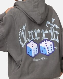 Carre Game Over Hoodie Washed Charcoal -Culture Kings Shop 02053272 YC071 womens 00080