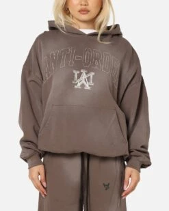 The Anti Order Post Season Boxy Hoodie Sunfade Brown