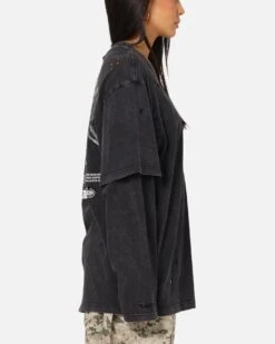 Mitchell & Ness Las Vegas Raiders Chromed Mock Long Sleeve T-Shirt Faded Black 14 Mitchell & Ness Las Vegas Raiders Chromed Mock Long Sleeve T-Shirt Faded Black -Culture Kings Shop 02053299 YB554 womens 0050