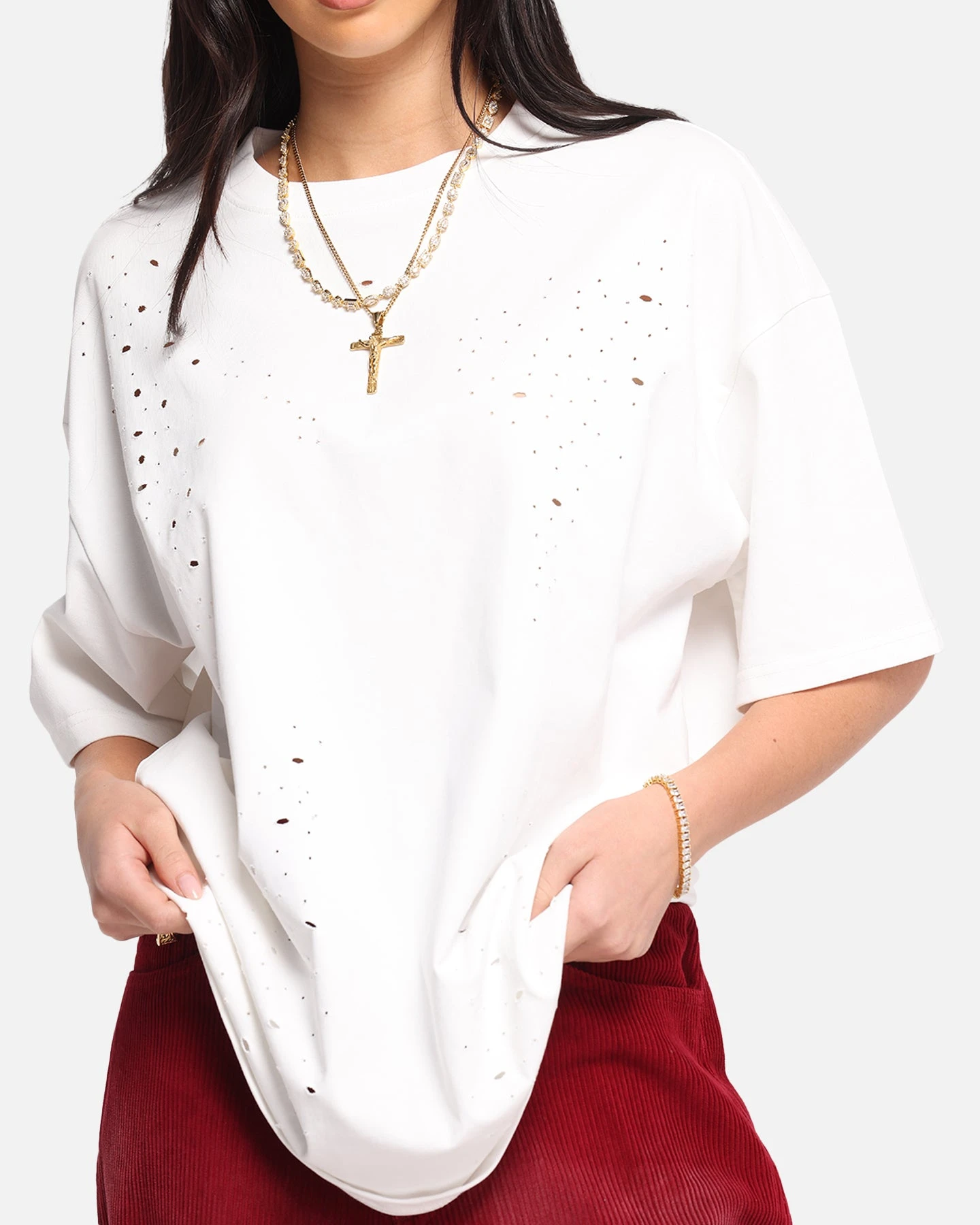 XXIII Distressed T-Shirt White 8 XXIII Distressed T-Shirt White - Image 6