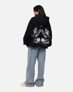 Saint Morta Doves Boxy Hoodie Black 12 Saint Morta Doves Boxy Hoodie Black -Culture Kings Shop 02053352 YB001 womens 00030