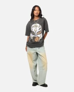 Culture Kings X WWE Rey Mysterio Big Head Heavyweight T-Shirt Black Wash -Culture Kings Shop 02053460 YB295 womens 00030