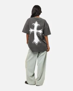 Culture Kings X WWE Rey Mysterio Big Head Heavyweight T-Shirt Black Wash -Culture Kings Shop 02053460 YB295 womens 00040