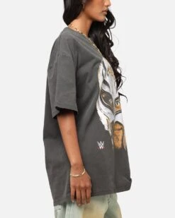 Culture Kings X WWE Rey Mysterio Big Head Heavyweight T-Shirt Black Wash -Culture Kings Shop 02053460 YB295 womens 00050