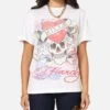 Ed Hardy Love Kills Slowly Vintage T-Shirt White 1 Ed Hardy Love Kills Slowly Vintage T-Shirt White -Culture Kings Shop 02053506 YW100 womens 0010