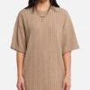 XXIII Rib Knit T-Shirt Tan Marle -Culture Kings Shop 02053655 YT244 womens 0010