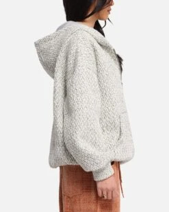 XXIII Boucle Tweed Zip Hoodie Grey Marle -Culture Kings Shop 02053661 YQ163 womens 0040