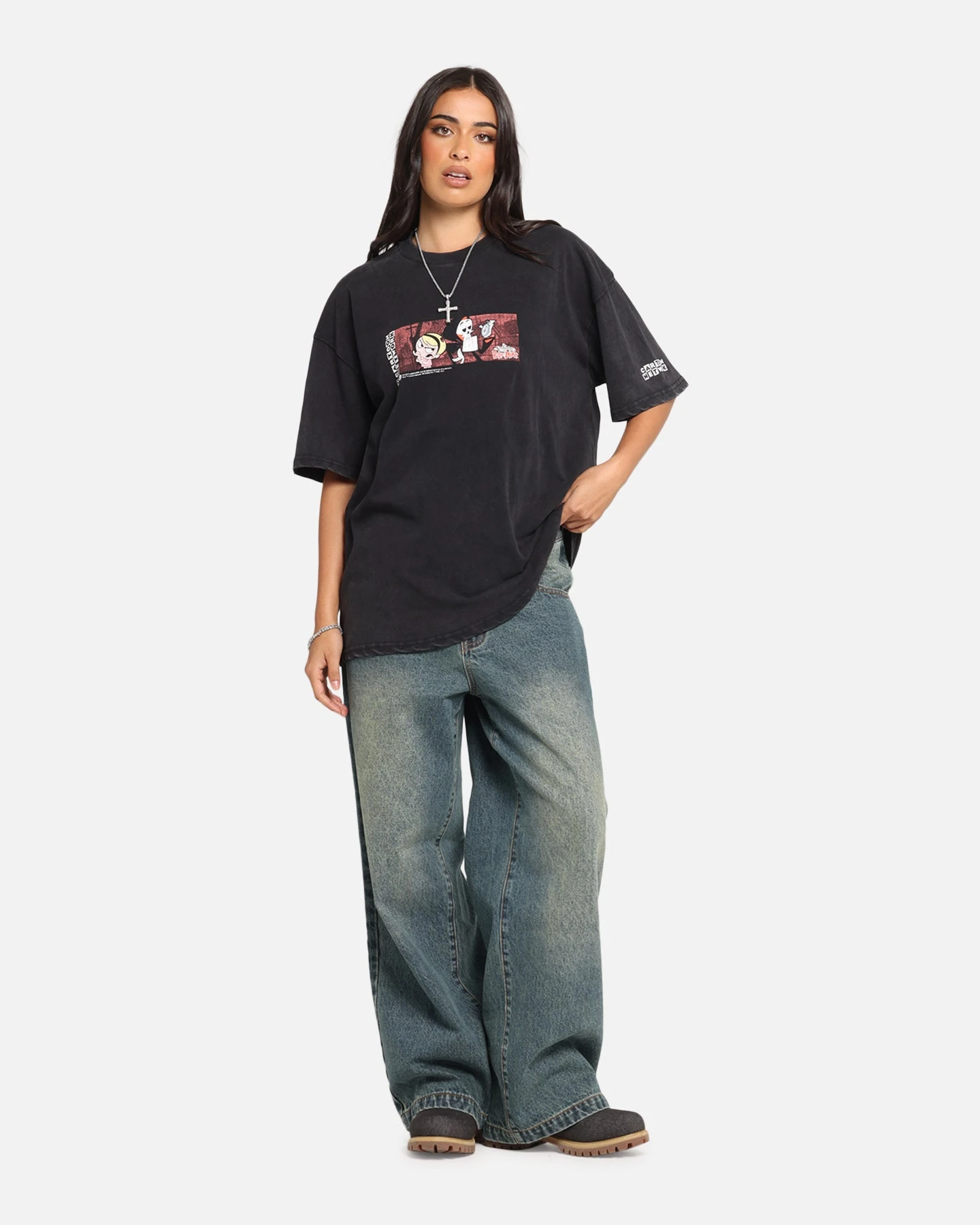 73 Studio X Cartoon Network Bill & Mandy Box Logo Vintage T-Shirt Black Acidwash 5 73 Studio X Cartoon Network Bill & Mandy Box Logo Vintage T-Shirt Black Acidwash - Image 3