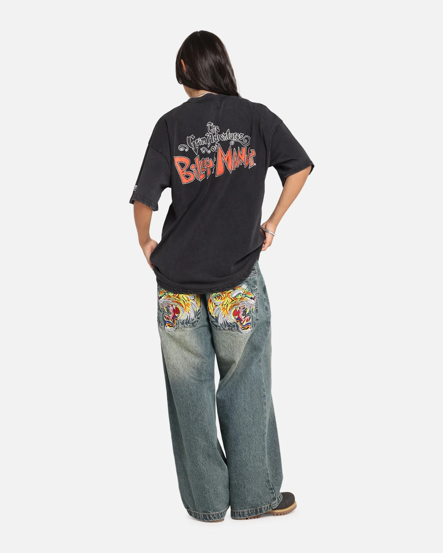 73 Studio X Cartoon Network Bill & Mandy Box Logo Vintage T-Shirt Black Acidwash 6 73 Studio X Cartoon Network Bill & Mandy Box Logo Vintage T-Shirt Black Acidwash - Image 4