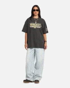 American Thrift X Warcraft II: Tides Of Darkness Heavy T-Shirt Black Wash 13 American Thrift X Warcraft II: Tides Of Darkness Heavy T-Shirt Black Wash -Culture Kings Shop 02053946 YB295 womens 0040