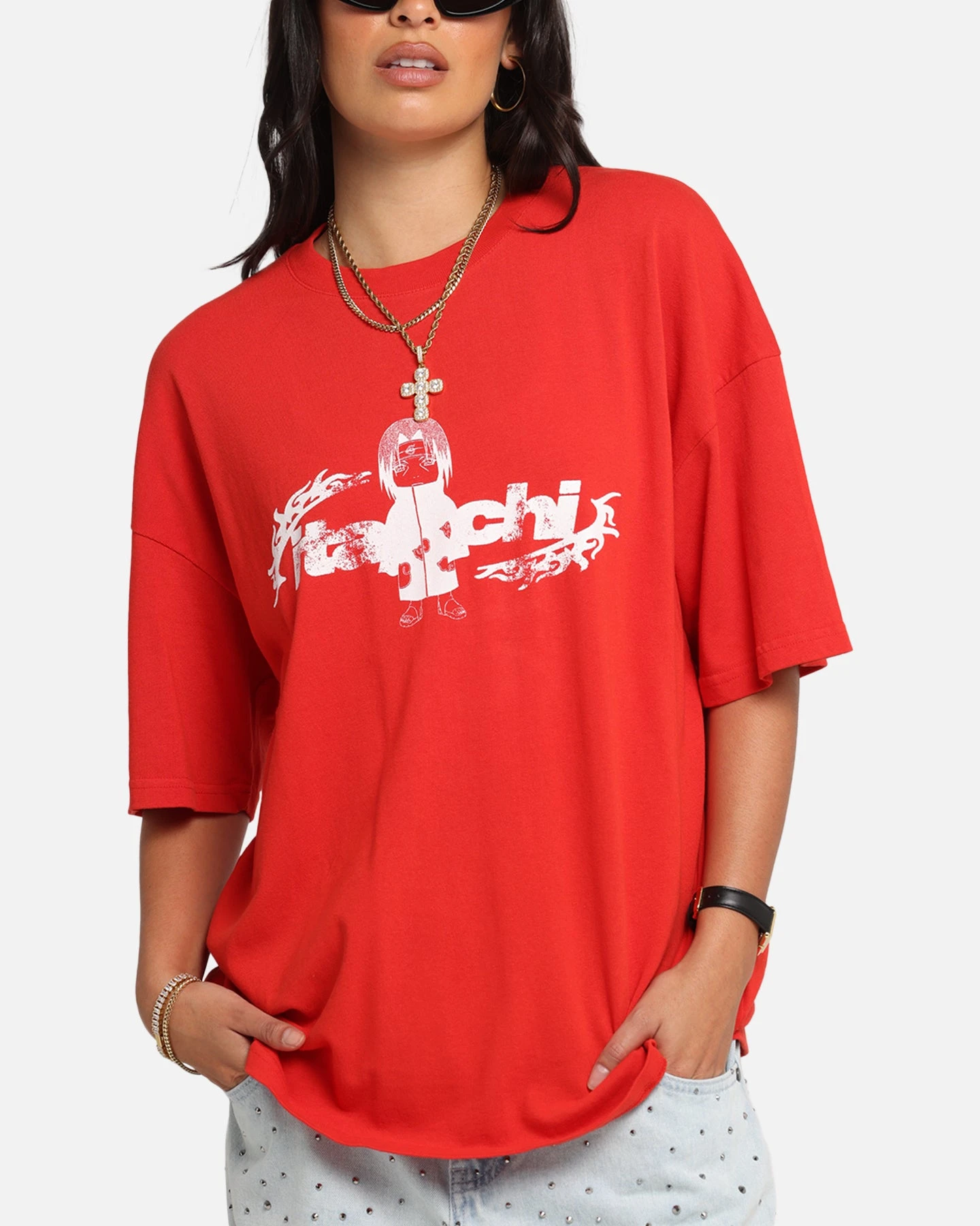 73 Studio X Naruto Chibi Itachi Vintage T-Shirt Red 9 73 Studio X Naruto Chibi Itachi Vintage T-Shirt Red - Image 7