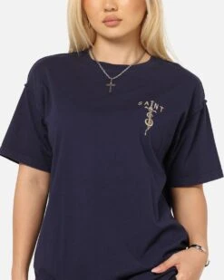 Saint Morta Daggers Lafayette T-Shirt Indigo 17 Saint Morta Daggers Lafayette T-Shirt Indigo -Culture Kings Shop 02054125 YI001 womens 0080