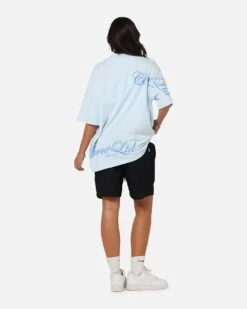 Carre Side Script Oversized T-Shirt Baby Blue -Culture Kings Shop 02054131 YB393 womens 0030