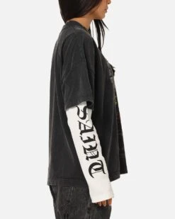 Saint Morta Kingdomcome Long Sleeve T-Shirt Vintage Black -Culture Kings Shop 02054136 YV013 womens 0040