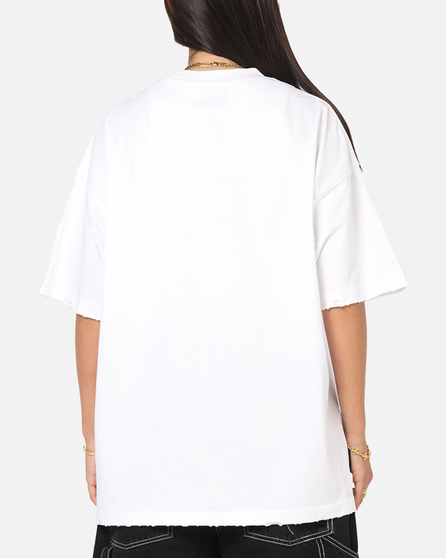 Saint Morta Fray Boxy T-Shirt White 5 Saint Morta Fray Boxy T-Shirt White - Image 3