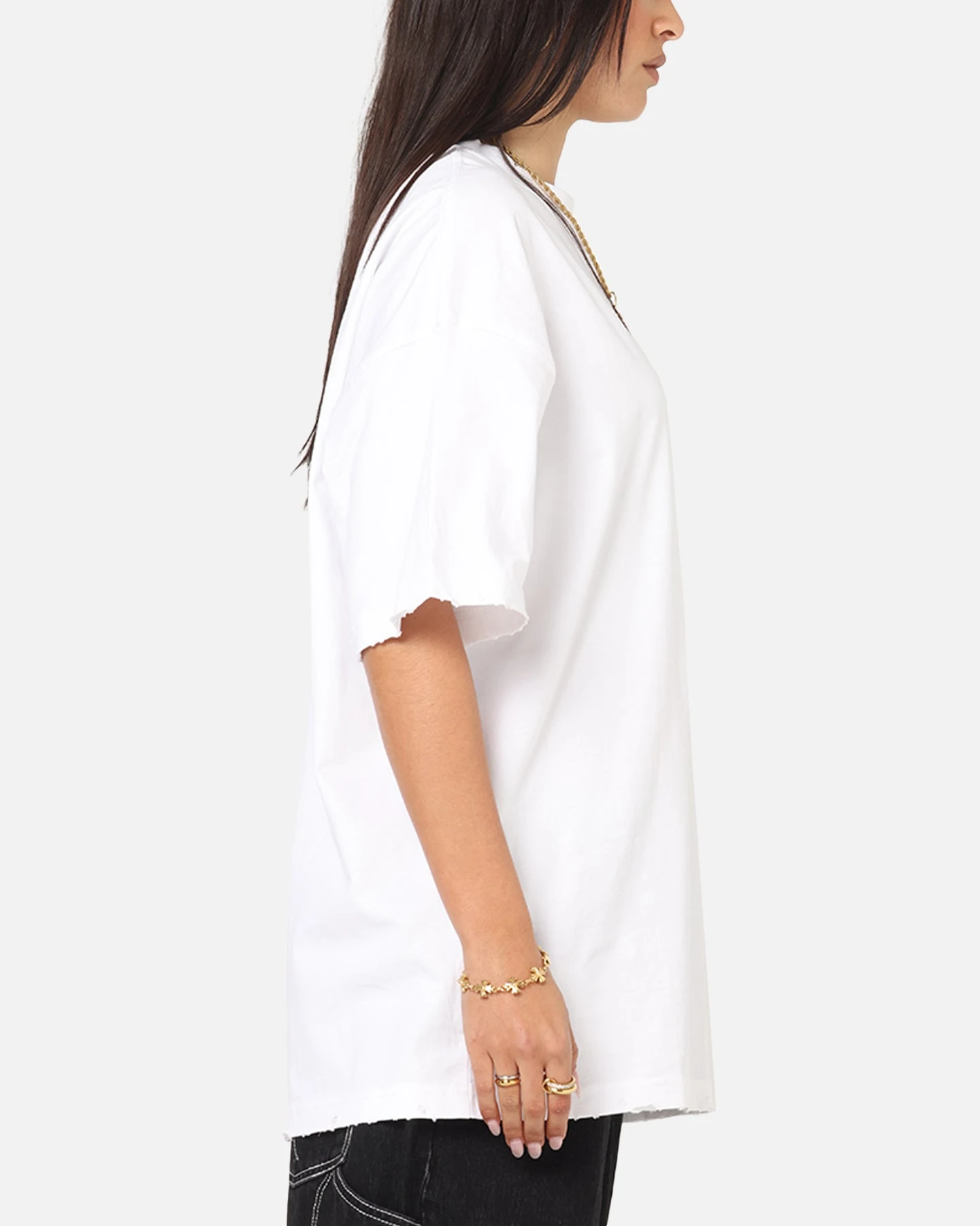 Saint Morta Fray Boxy T-Shirt White 6 Saint Morta Fray Boxy T-Shirt White - Image 4