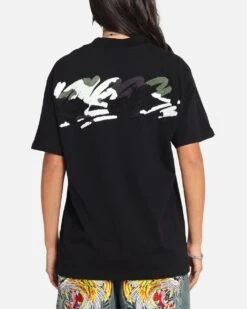 Carre Tag Mockneck T-Shirt Black