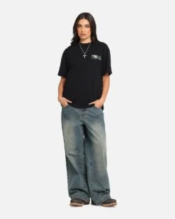 Carre Tag Mockneck T-Shirt Black -Culture Kings Shop 02054155 YB001 womens 0040