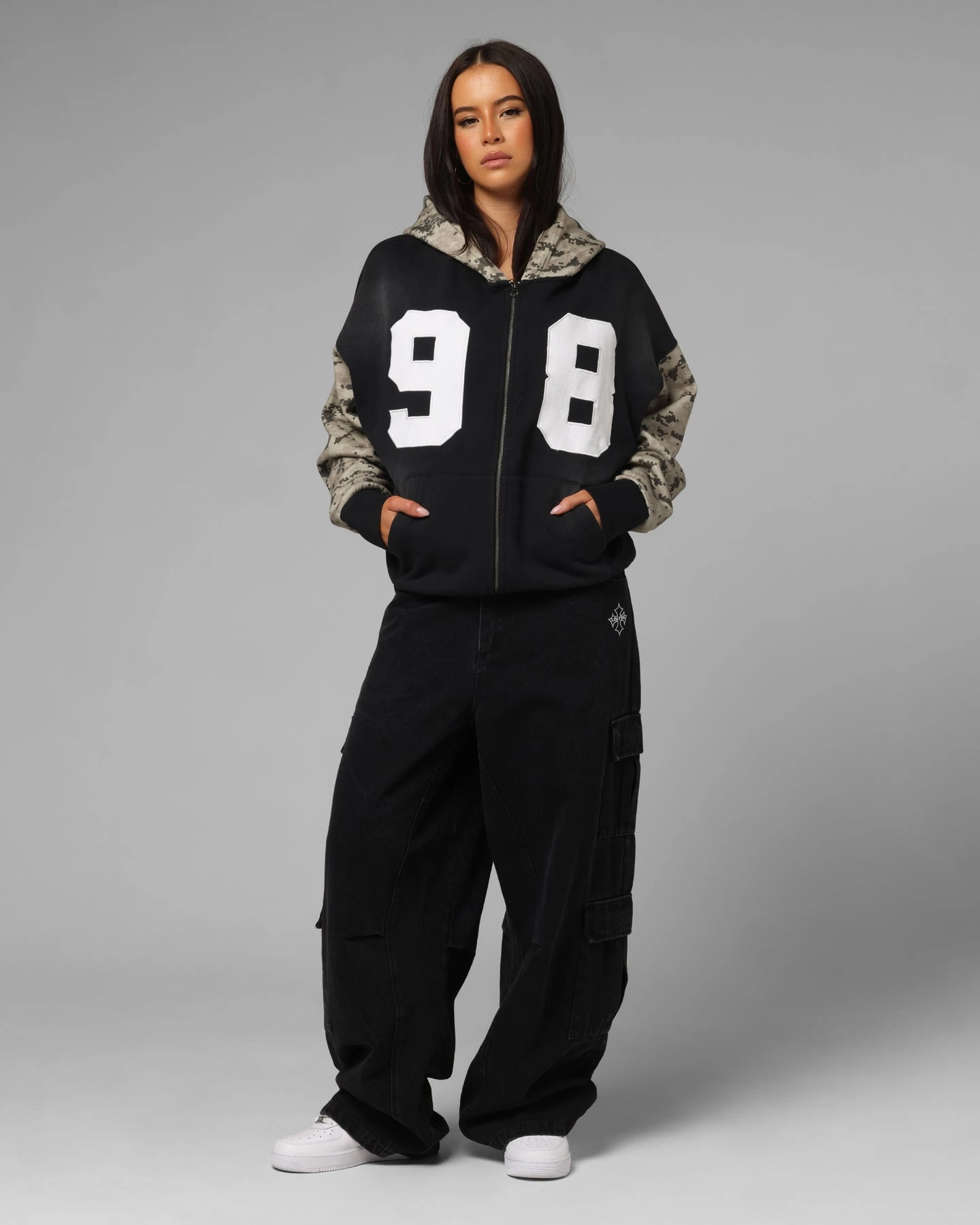 Loiter Cosmos Zip Hoodie Black/Camo 4 Loiter Cosmos Zip Hoodie Black/Camo - Image 2