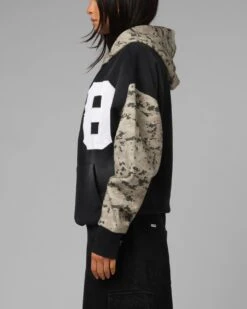 Loiter Cosmos Zip Hoodie Black/Camo 12 Loiter Cosmos Zip Hoodie Black/Camo -Culture Kings Shop 02054165 YB031 womens 0050