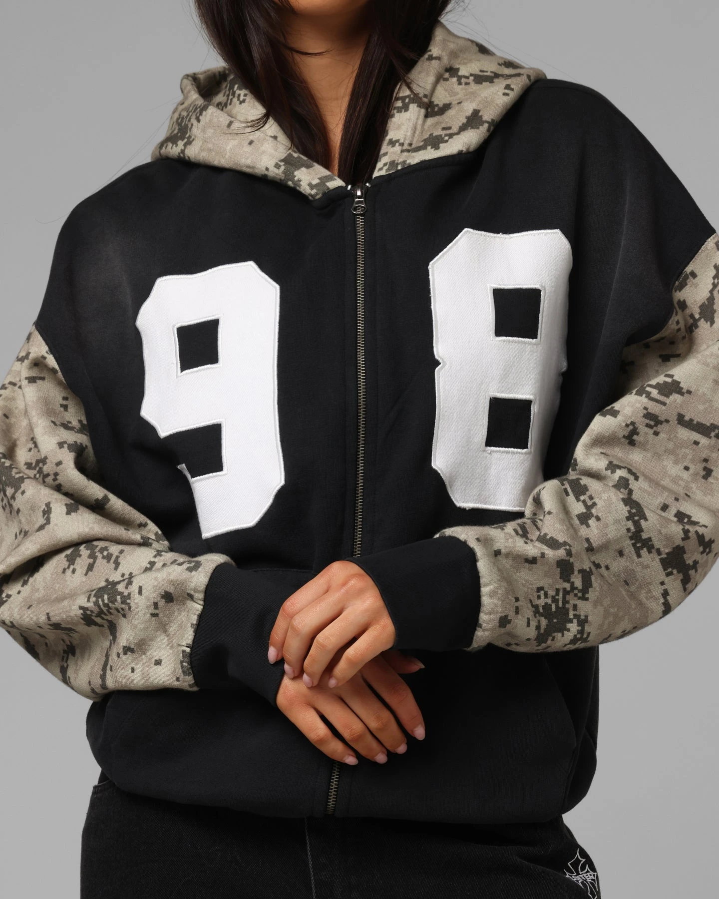 Loiter Cosmos Zip Hoodie Black/Camo 8 Loiter Cosmos Zip Hoodie Black/Camo - Image 6