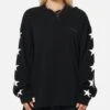 Carre Waffle Workwear Long Sleeve T-Shirt Black -Culture Kings Shop 02054171 YB001 womens 0010