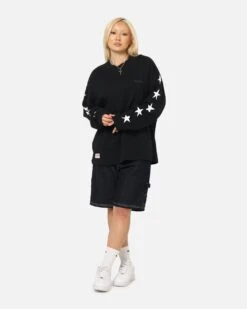 Carre Waffle Workwear Long Sleeve T-Shirt Black 9 Carre Waffle Workwear Long Sleeve T-Shirt Black -Culture Kings Shop 02054171 YB001 womens 0020