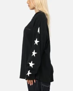 Carre Waffle Workwear Long Sleeve T-Shirt Black 12 Carre Waffle Workwear Long Sleeve T-Shirt Black -Culture Kings Shop 02054171 YB001 womens 0050