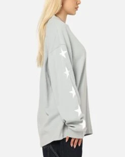 Carre Waffle Workwear Long Sleeve T-Shirt Grey 11 Carre Waffle Workwear Long Sleeve T-Shirt Grey -Culture Kings Shop 02054171 YQ001 womens 0040