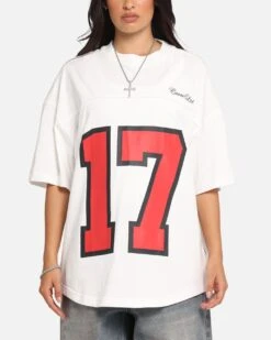 Carre Hitta Grid Iron T-Shirt Off White/Red