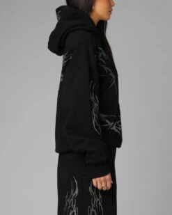 Loiter Opaque Rhinestone Premium Hoodie Black -Culture Kings Shop 02054176 YB001 womens 0050