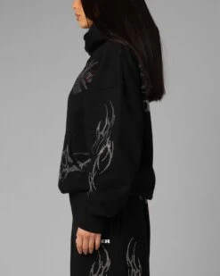 Loiter Opaque Rhinestone Premium Hoodie Black -Culture Kings Shop 02054176 YB001 womens 0060