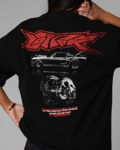 Loiter Death Race Vintage T-Shirt Black -Culture Kings Shop 02054177 YB001 womens 0080