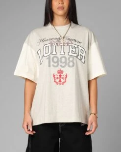 Loiter Drop Out Vintage T-Shirt Grey/White