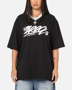 Carre Graffiti Jersey T-Shirt Black