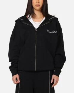 Carre Script Hoodie Black