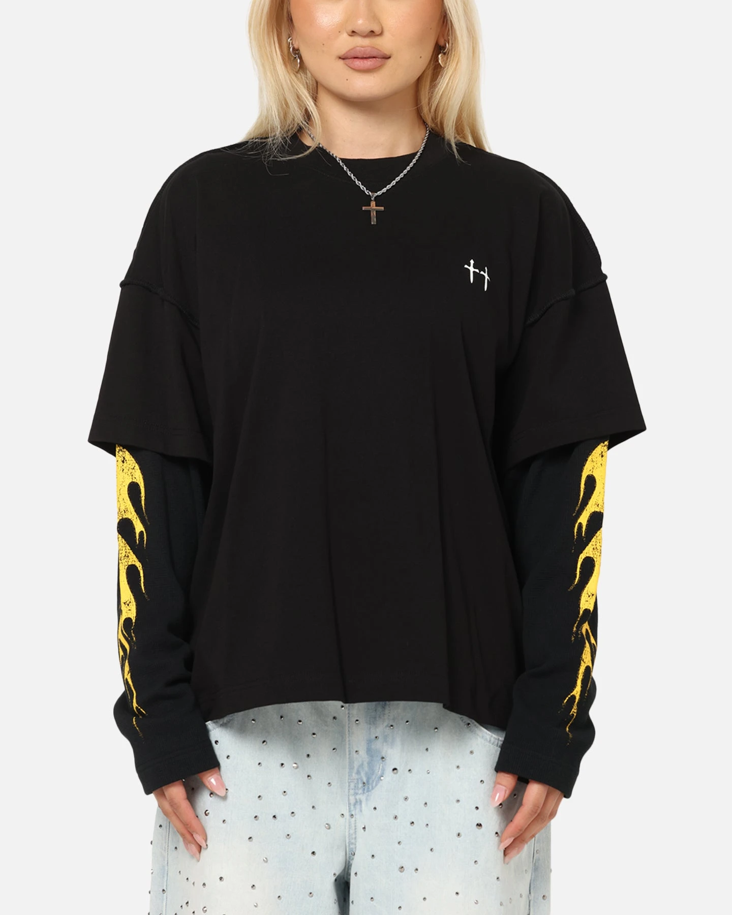 Saint Morta La Flame Long Sleeve T-Shirt Black 4 Saint Morta La Flame Long Sleeve T-Shirt Black - Image 2