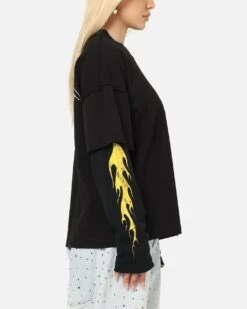 Saint Morta La Flame Long Sleeve T-Shirt Black 14 Saint Morta La Flame Long Sleeve T-Shirt Black -Culture Kings Shop 02054225 YB001 womens 0050