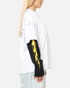 Saint Morta La Flame Long Sleeve T-Shirt White/Black -Culture Kings Shop 02054225 YW110 womens 0050