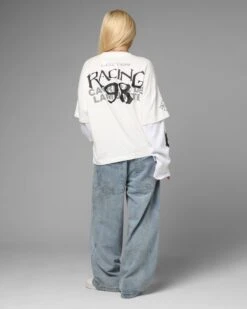 Loiter Performance Layered Long Sleeve T-Shirt Off White -Culture Kings Shop 02054239 YO007 womens 0040