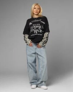 Loiter Performance Layered Long Sleeve T-Shirt Vintage Black 12 Loiter Performance Layered Long Sleeve T-Shirt Vintage Black -Culture Kings Shop 02054239 YV009 womens 0030