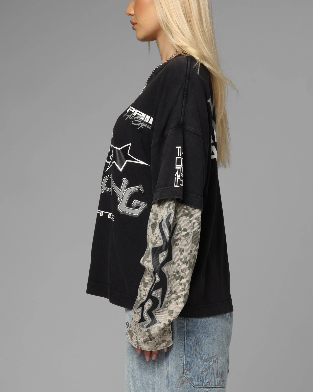 Loiter Performance Layered Long Sleeve T-Shirt Vintage Black 8 Loiter Performance Layered Long Sleeve T-Shirt Vintage Black - Image 6