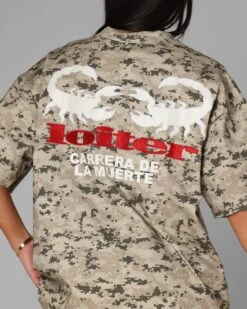 Loiter Bullrush Premium T-Shirt Digi Camo -Culture Kings Shop 02054248 YC069 womens 0070