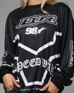 Loiter Thrill Racing Long Sleeve T-Shirt Black -Culture Kings Shop 02054294 YB001 womens 0070