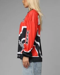 Loiter Thrill Racing Long Sleeve T-Shirt Red 15 Loiter Thrill Racing Long Sleeve T-Shirt Red -Culture Kings Shop 02054294 YR001 womens 0060