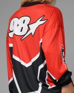 Loiter Thrill Racing Long Sleeve T-Shirt Red 17 Loiter Thrill Racing Long Sleeve T-Shirt Red -Culture Kings Shop 02054294 YR001 womens 0080