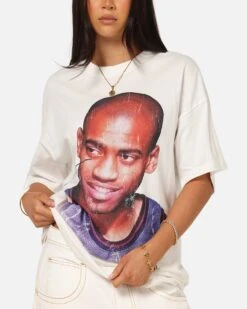 Mitchell & Ness Toronto Raptors Vince Carter Big Head T-Shirt Vintage White -Culture Kings Shop 02054429 YV003 womens 0060