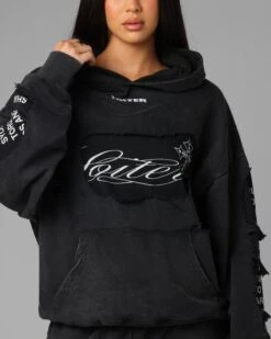 Loiter Destruction Hoodie Black -Culture Kings Shop 02054586 YB001 womens 0070